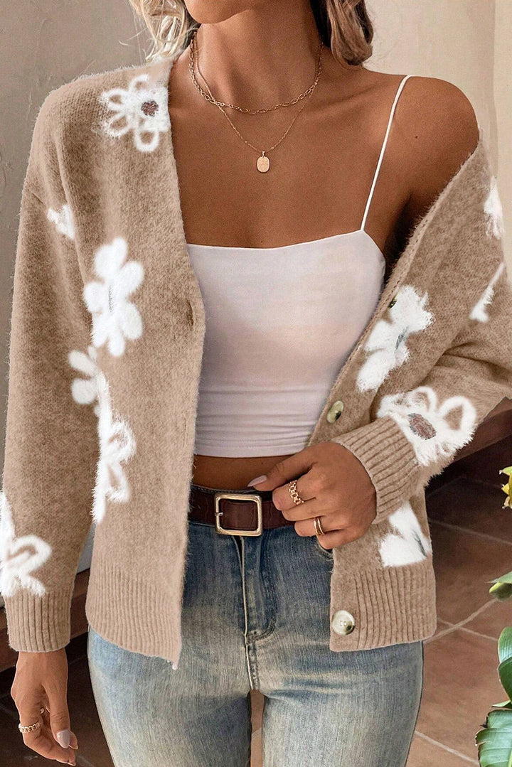 Julia | Florale Strickjacke für feminine Looks