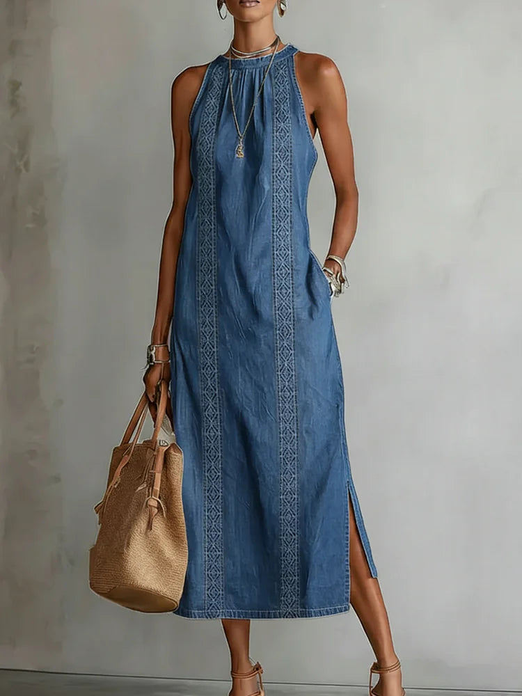 Mila | Elegantes Denim Kleid Damen Look