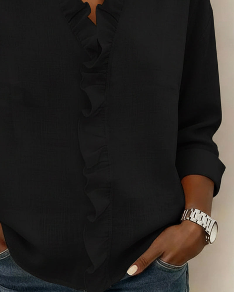 Lina | Zeitlose Damenbluse mit Volantdetails