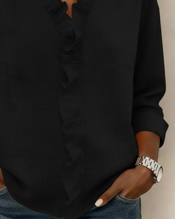 Lina | Zeitlose Damenbluse mit Volantdetails