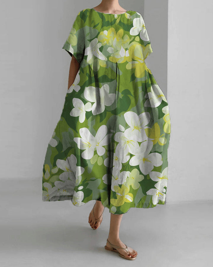 Sommerkleid mit Print und kurzen Ärmeln