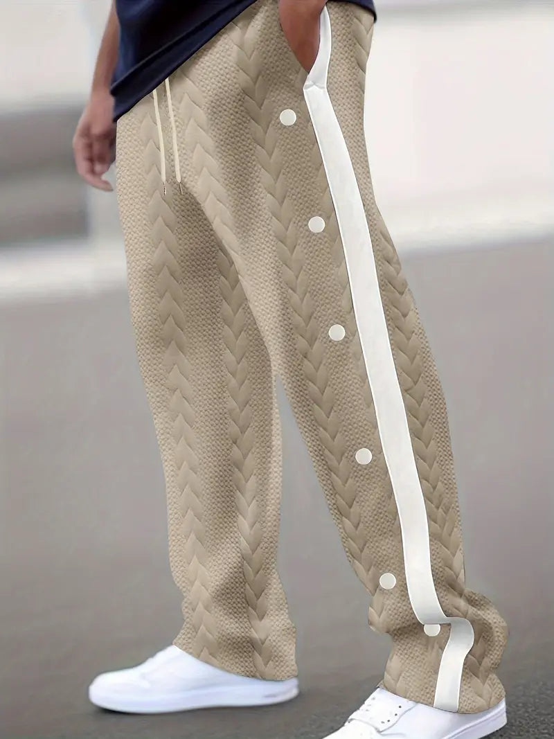 Kiana | Lässige Strickhose mit seitlichen Knopfakzenten