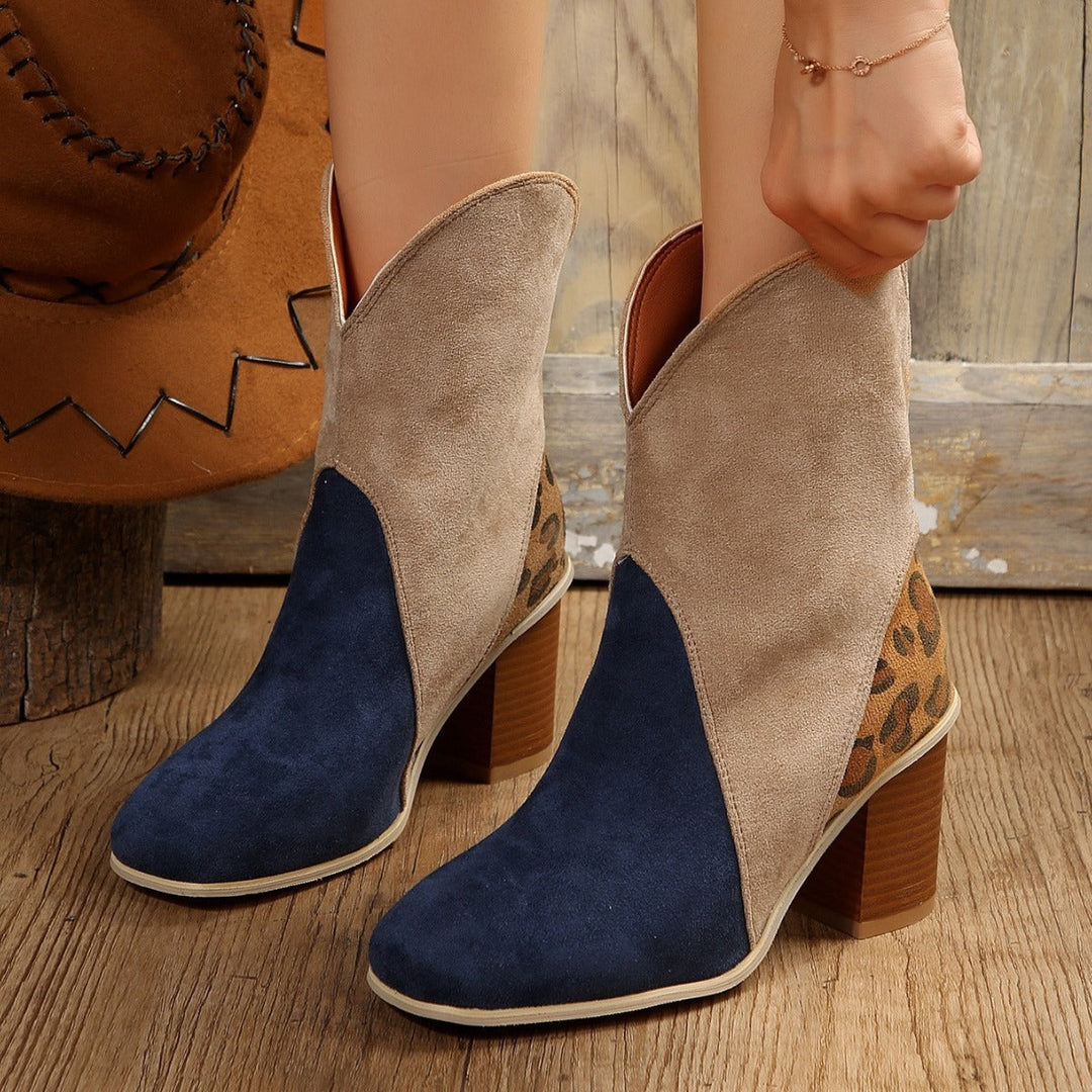 Kasha | Damen-Wildlederstiefel mit Blockabsatz