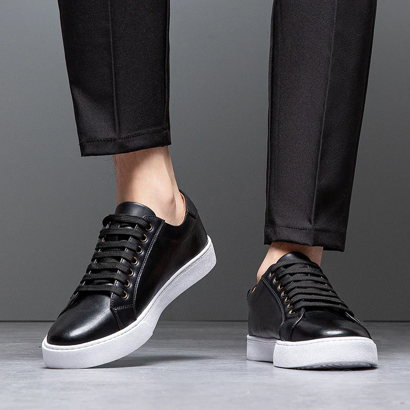 Simon | Hochwertige Herren Leder Sneakers Look