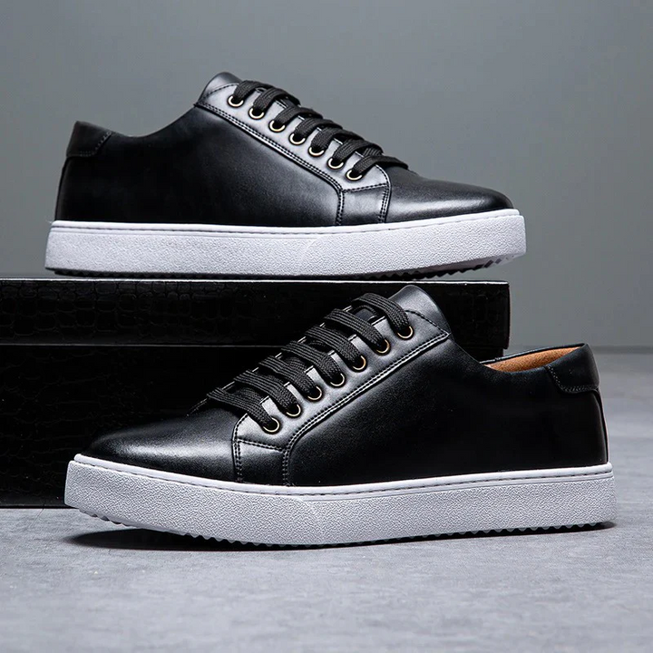 Simon | Hochwertige Herren Leder Sneakers Look