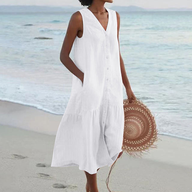 LYRA | Luftiges Sommerkleid mit V-Ausschnitt