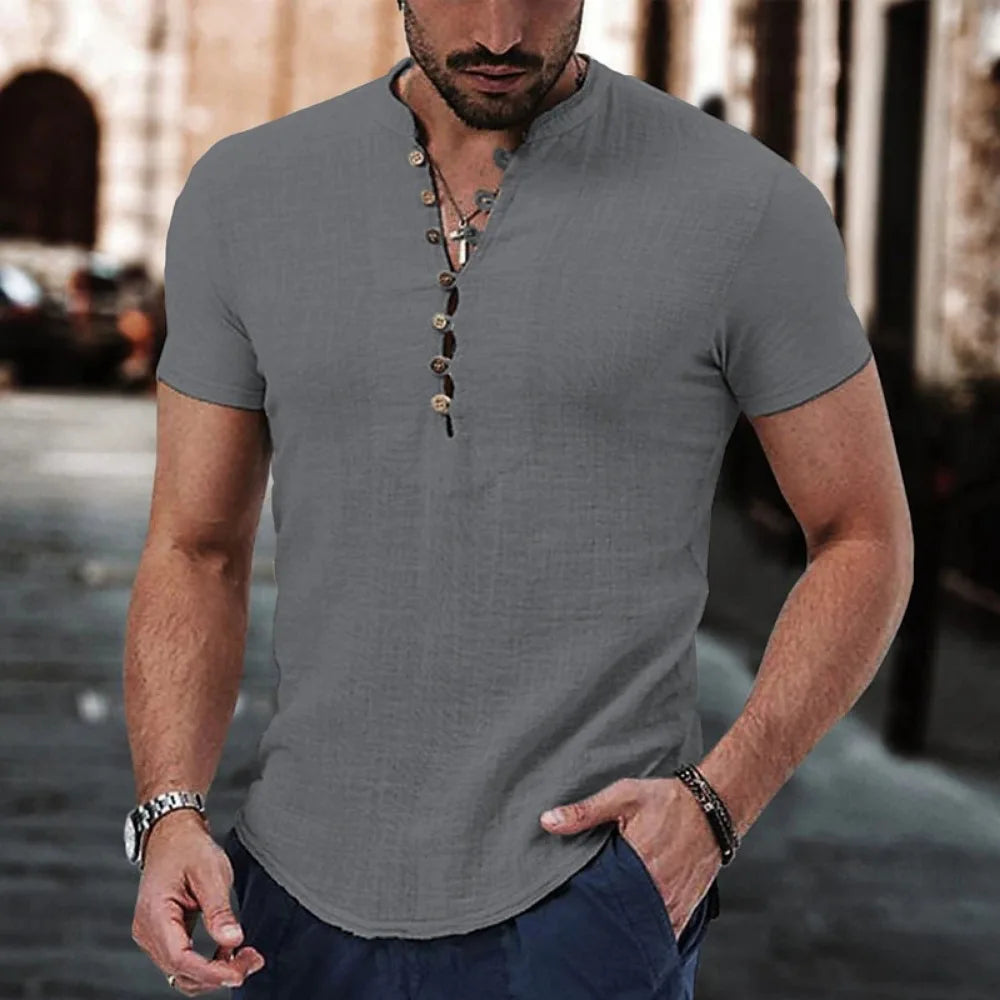 Trey | Shirt mit modernem V-Ausschnitt