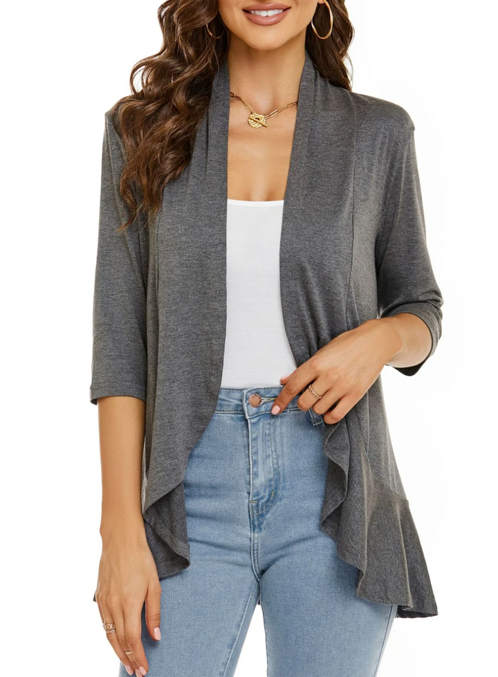 Amelie | Weiß leichte Damen Strickjacke für Frühling
