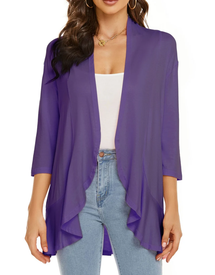 Amelie | Weiß leichte Damen Strickjacke für Frühling