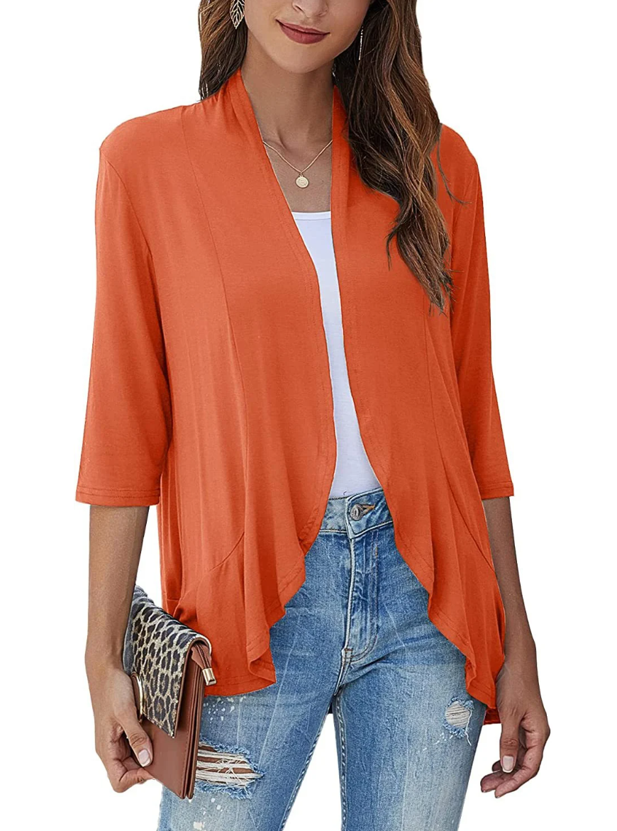 Amelie | Weiß leichte Damen Strickjacke für Frühling
