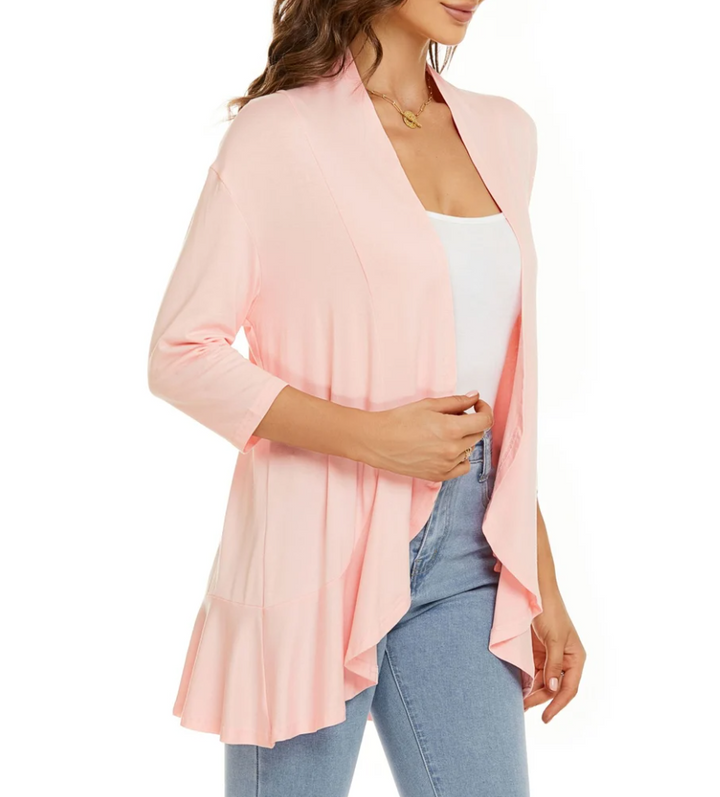 Amelie | Weiß leichte Damen Strickjacke für Frühling