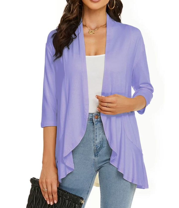 Amelie | Weiß leichte Damen Strickjacke für Frühling