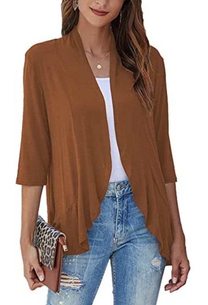 Amelie | Weiß leichte Damen Strickjacke für Frühling
