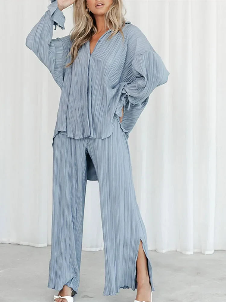 Set "Lavendeltraum" | Hose + Hemd aus leichtem Stoff