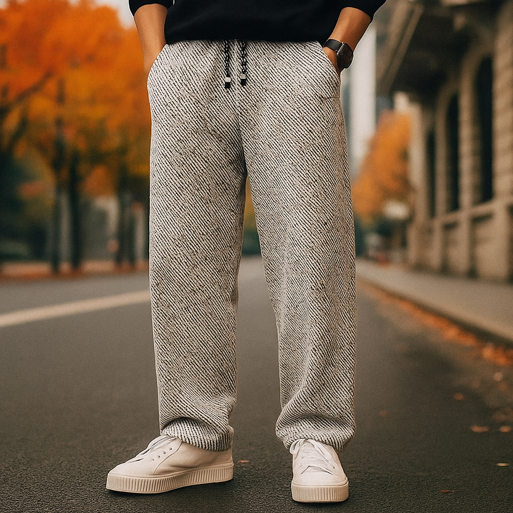 Tobias | Strukturhose für Herren mit Kordelzug