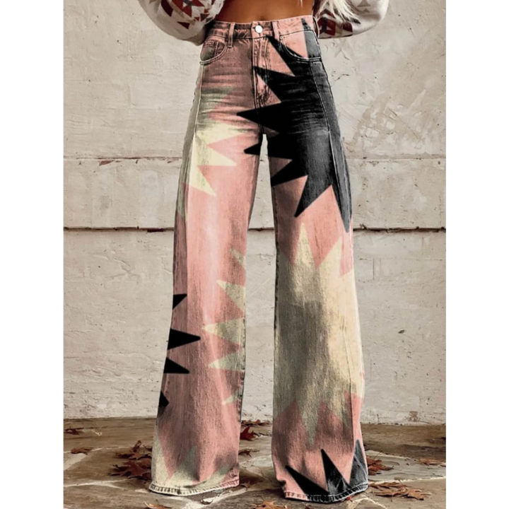 Julia | Vintage Hose mit geometrischem Muster