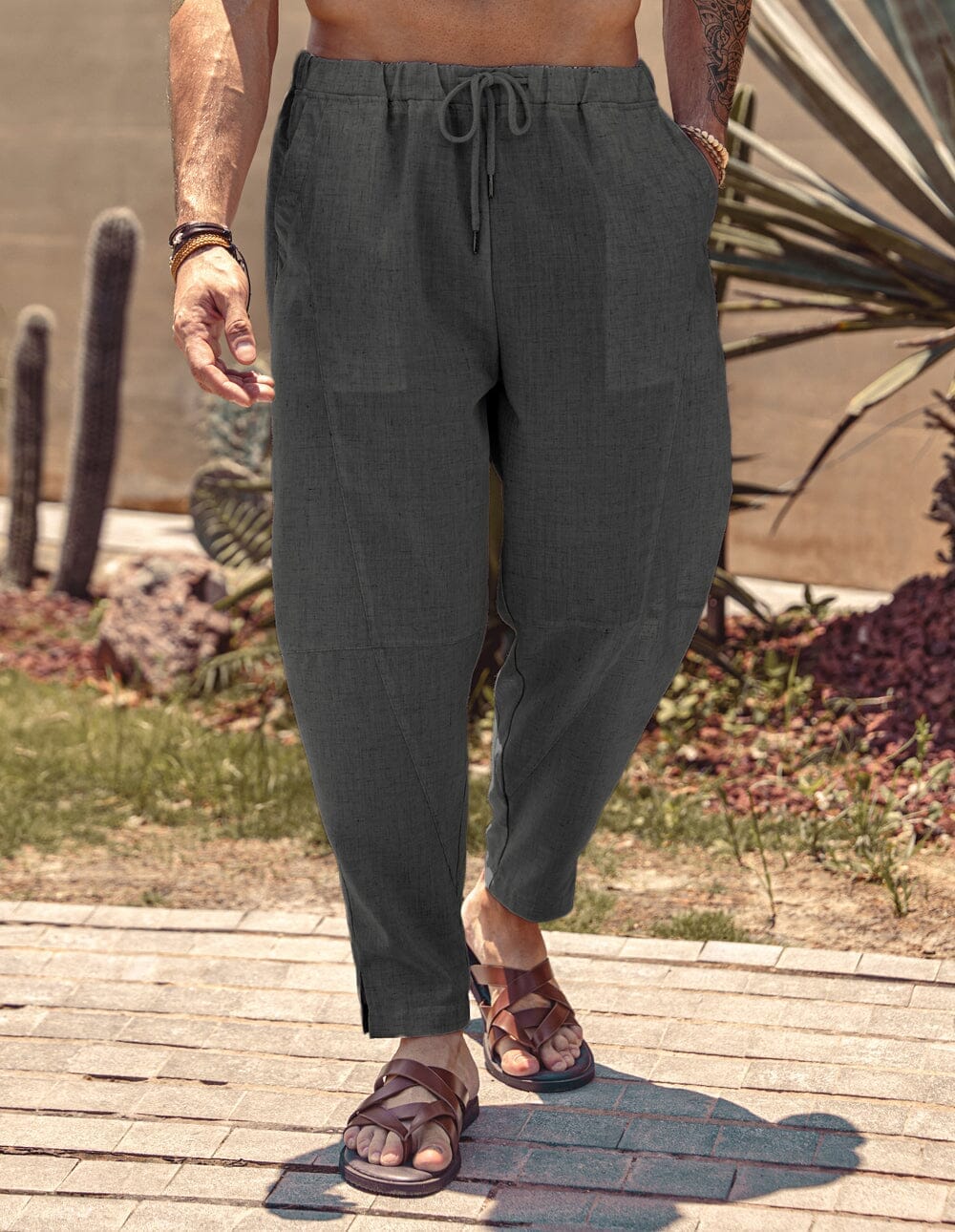 Simon | Bequeme Leinenhose mit Stretchbund