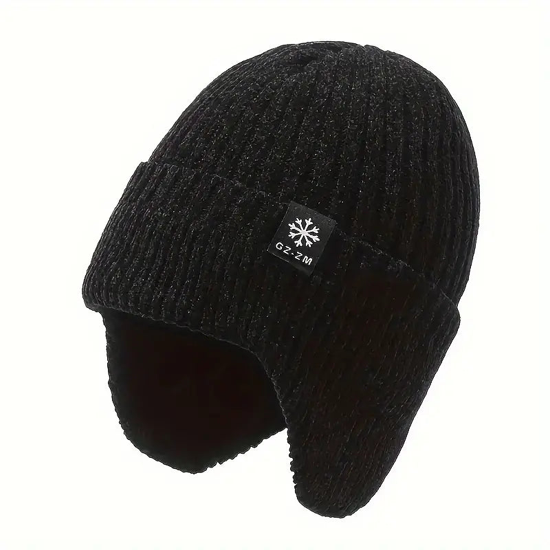 Arne | Thermostrickmütze mit Ohrenschützern für Winterwanderungen