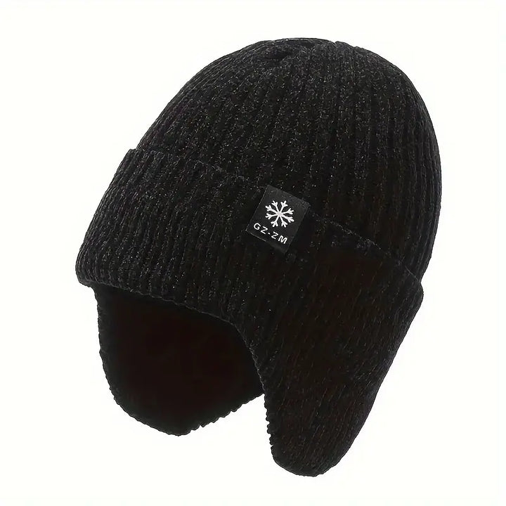 Arne | Thermostrickmütze mit Ohrenschützern für Winterwanderungen