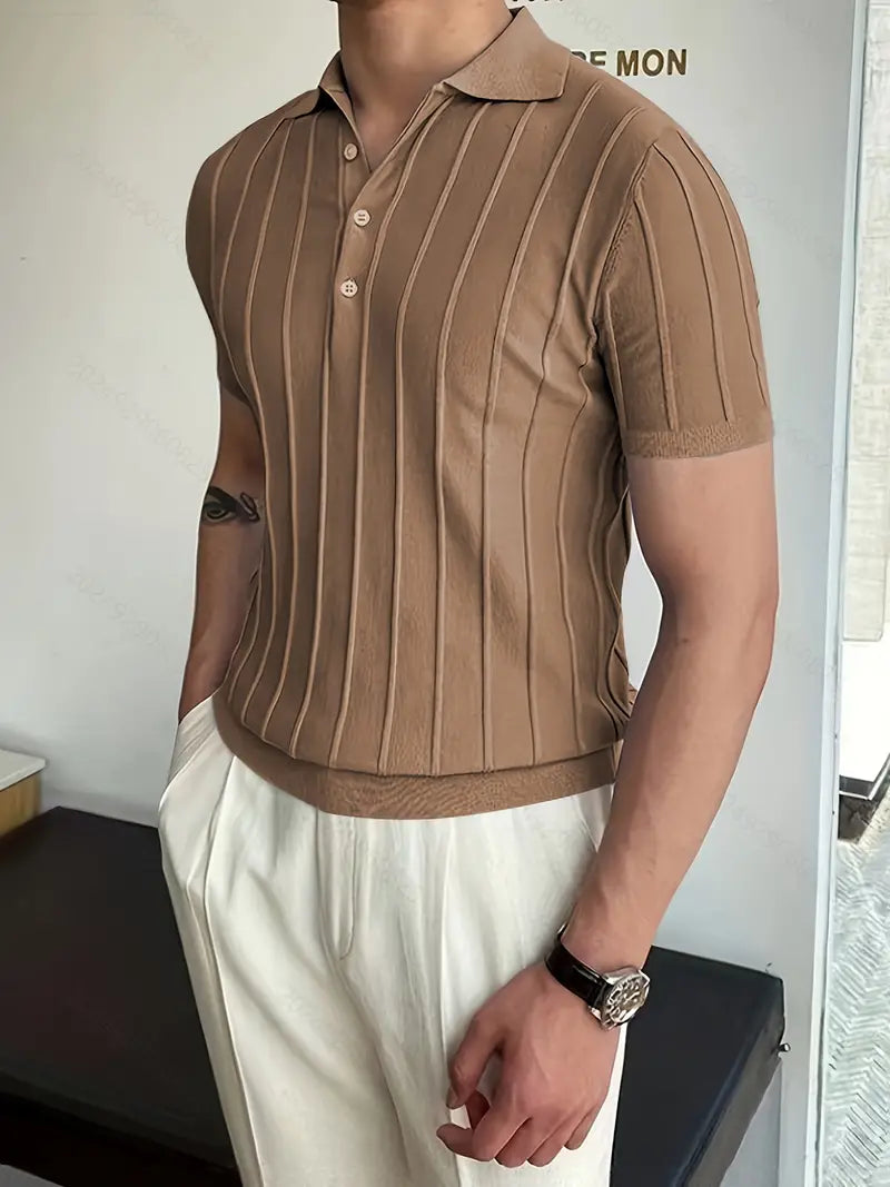 London | Vertikal gestreiftes Hemd für Herrenlook