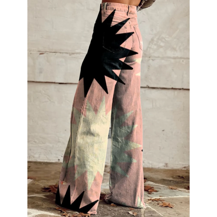 Julia | Vintage Hose mit geometrischem Muster