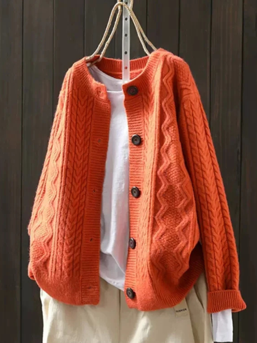 Isabel | Schicker Strickcardigan mit feinem Muster