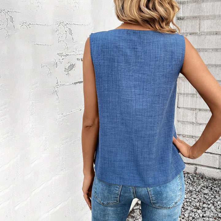 Luxe Casual Vintage Tank-Top für sonnige Sommertage am Strand