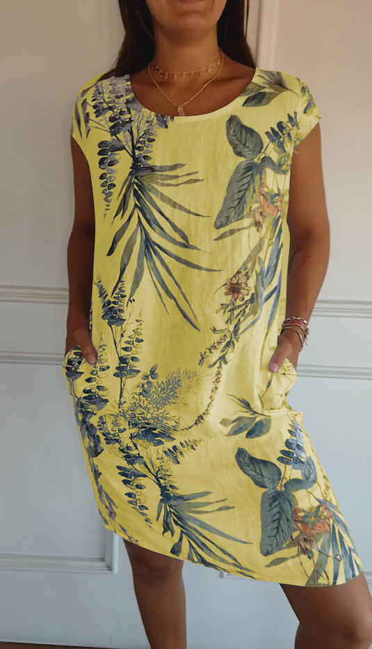 Annelinne | Bequemes Kleid mit Rundhalsausschnitt