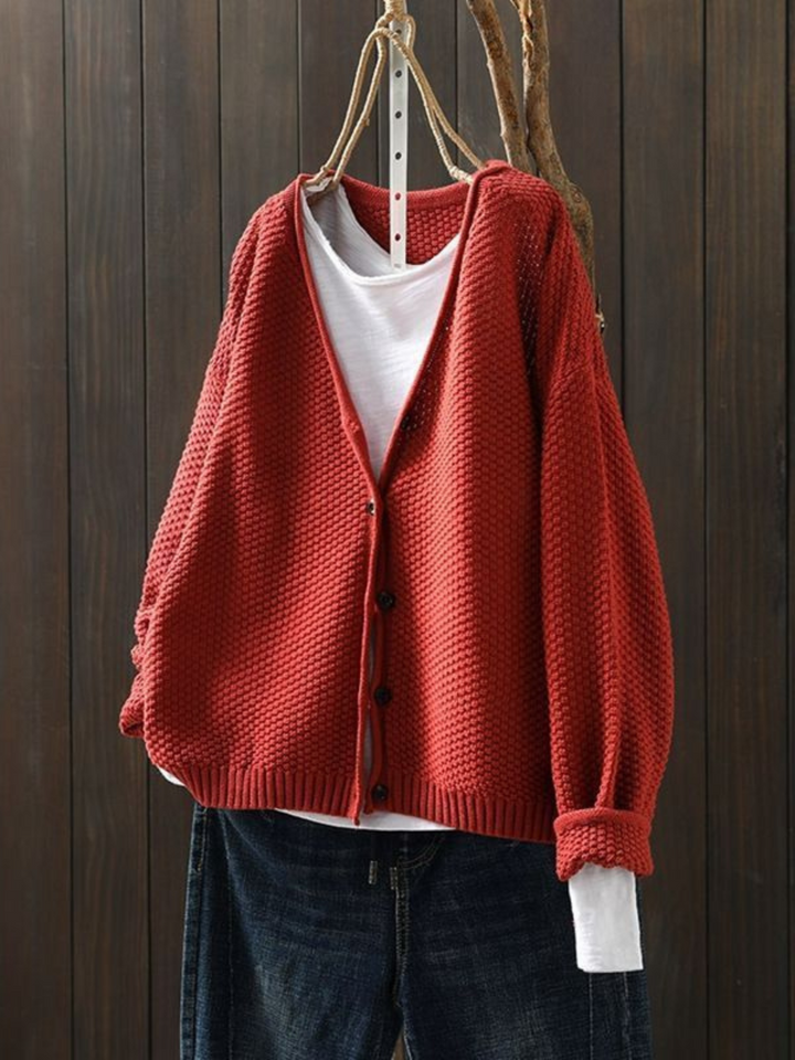 Maya | Feinstrickcardigan mit filigraner Struktur