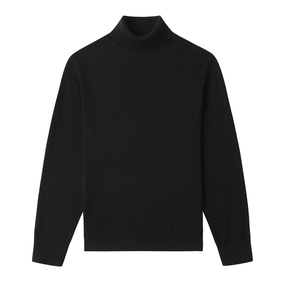 Henrik | Zeitloser Rollkragenpullover in Schwarz