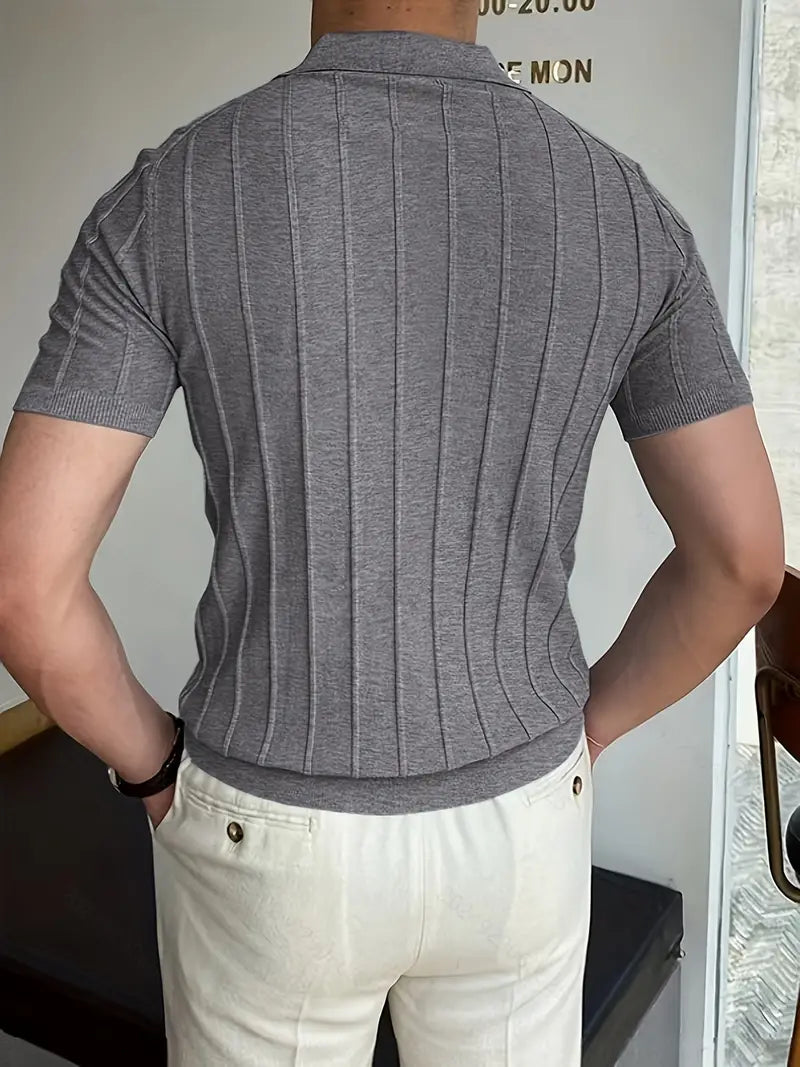London | Vertikal gestreiftes Hemd für Herrenlook