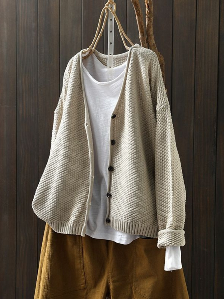 Maya | Feinstrickcardigan mit filigraner Struktur