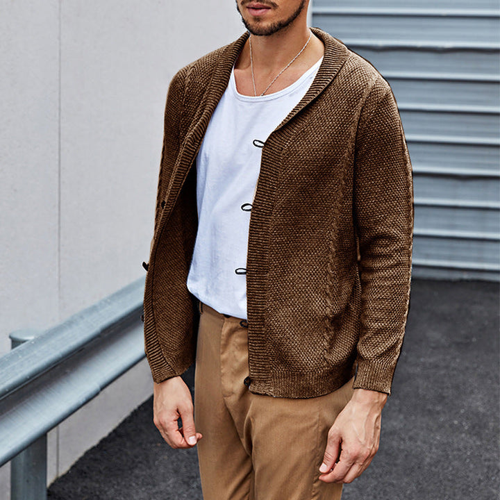 Marlon | Strickjacke mit Knöpfen und Schlaufendetail