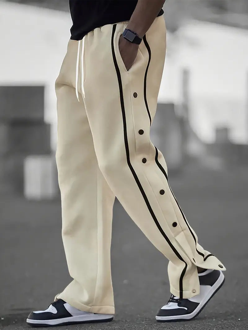 Lino | Locker geschnittene Sporthose mit Knopfdetails