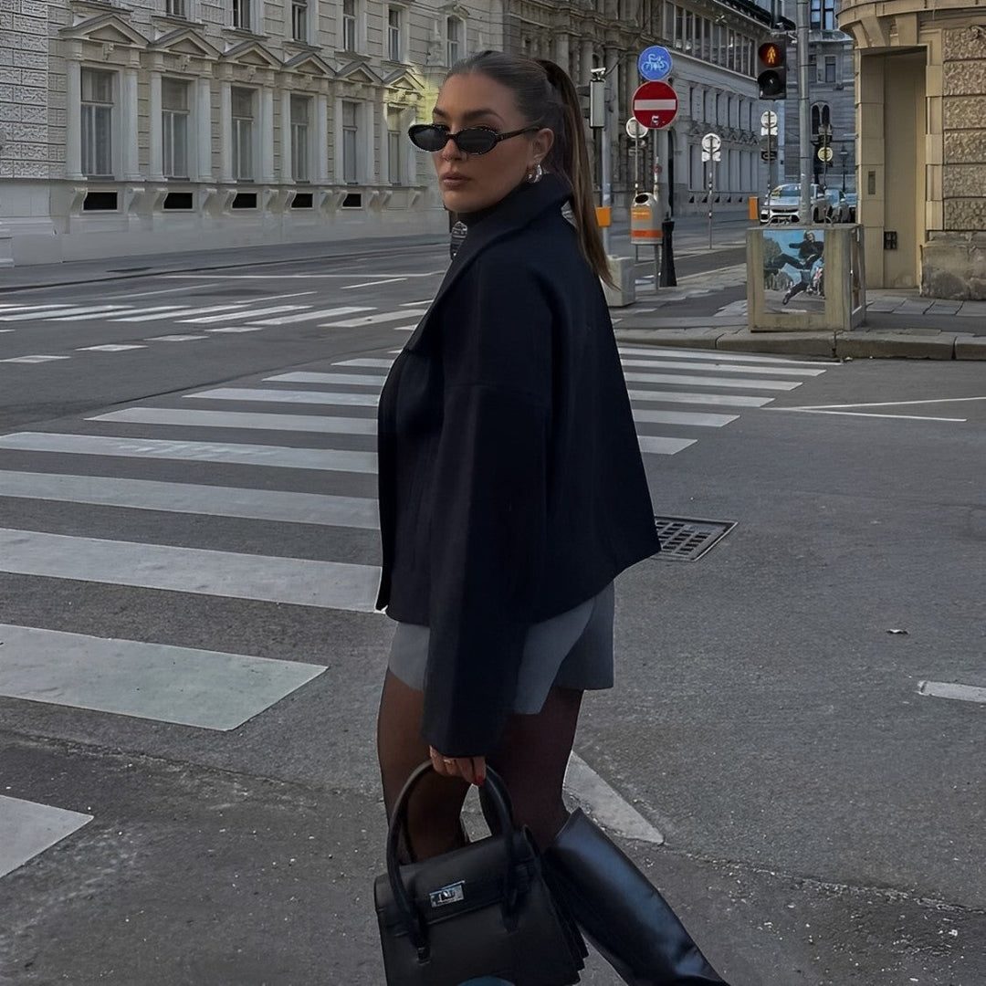 Alva | Warmer Wollmantel mit Knopfverschluss für Damen