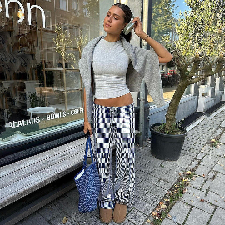 Isabel | Elegante Damen-Hose gestreift klassisch