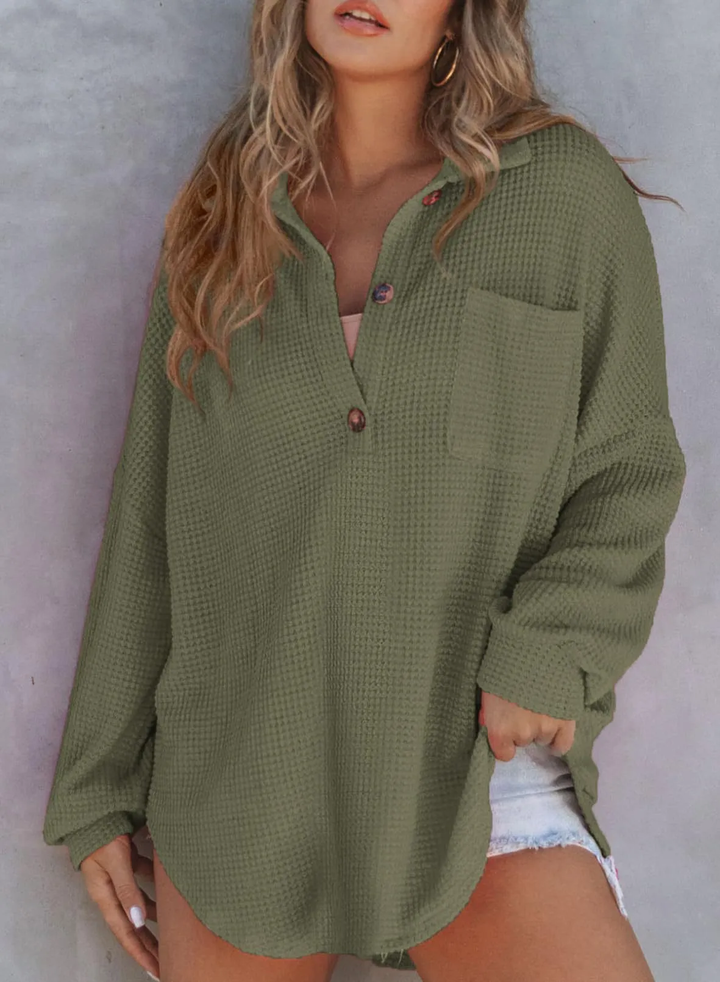 Pullover mit edlem Waffelmuster für Damen