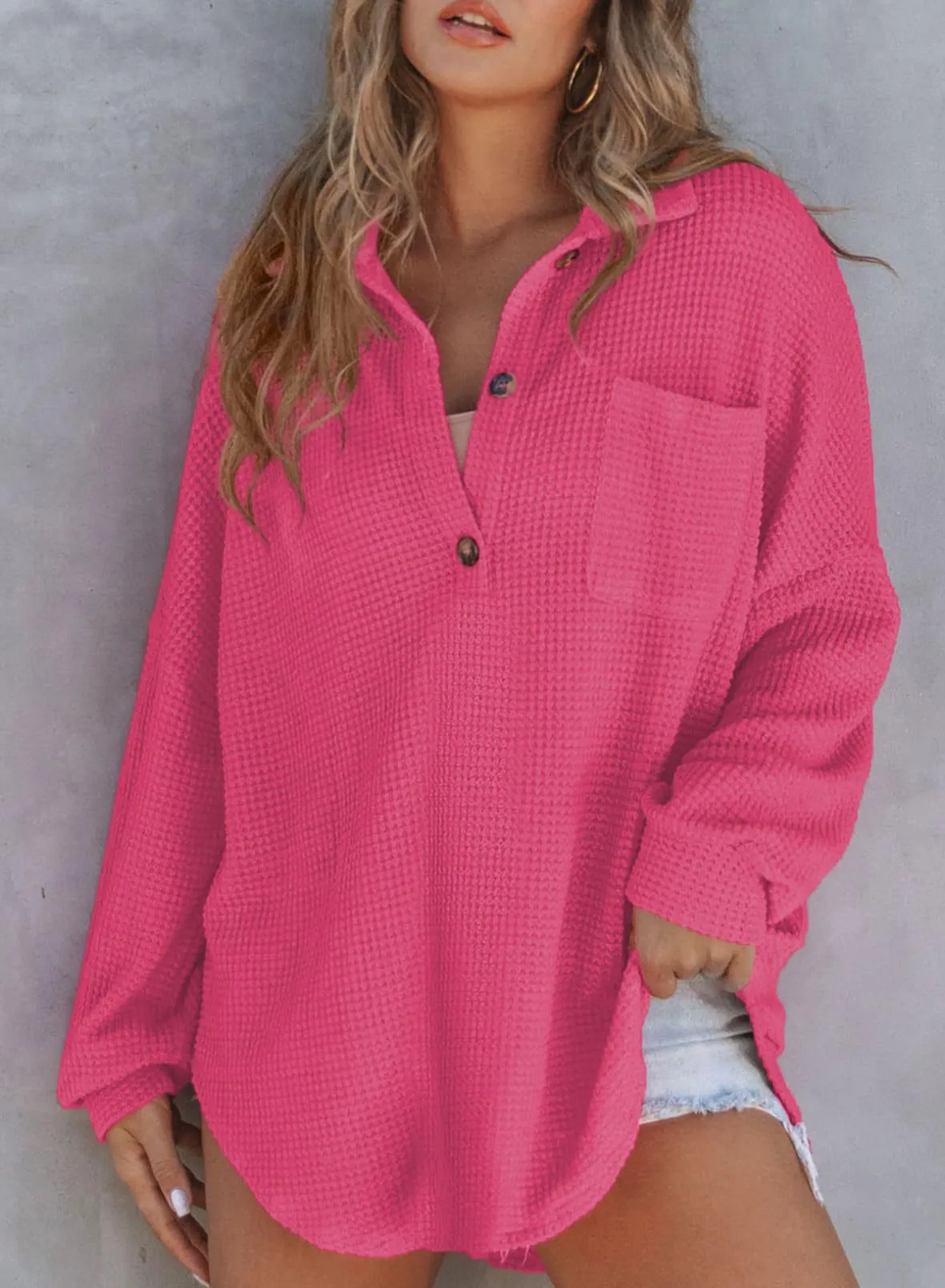 Pullover mit edlem Waffelmuster für Damen