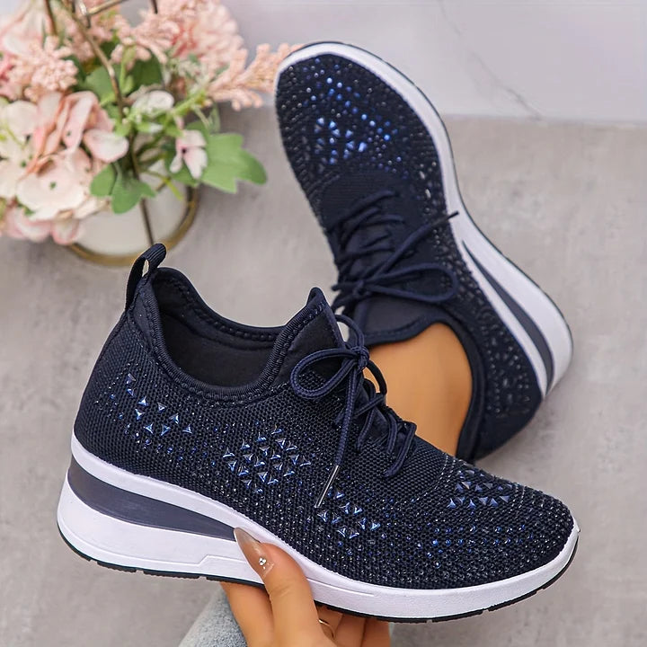 Elena | Orthopädische Sneakers mit Strasssteinen