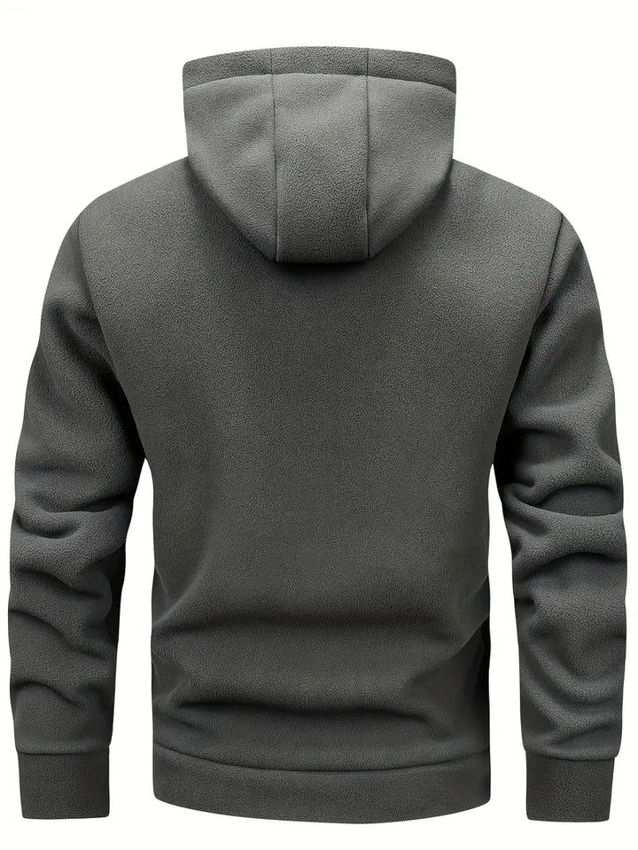 Marek | Bequemer Hoodie mit Zipper und Fronttaschen