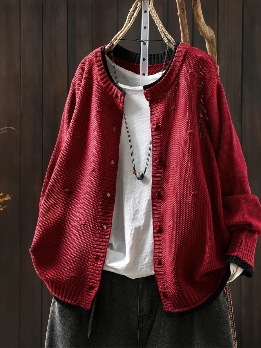 Nora | Feinstrickcardigan mit dekorativer Struktur