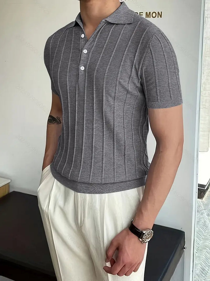 London | Vertikal gestreiftes Hemd für Herrenlook