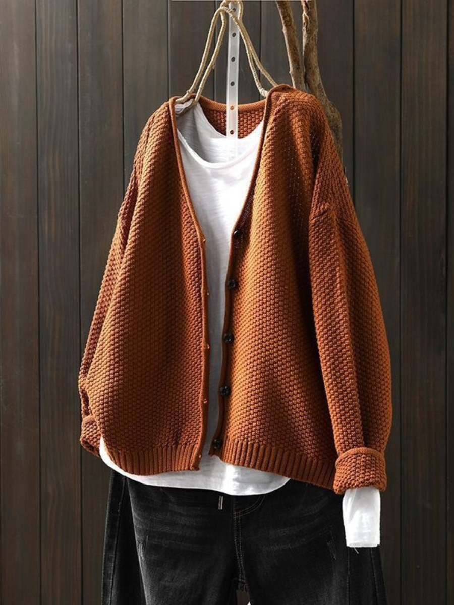 Maya | Feinstrickcardigan mit filigraner Struktur
