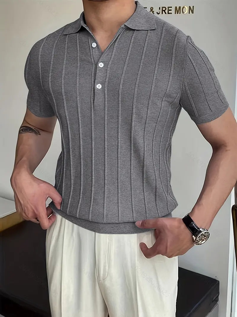 London | Vertikal gestreiftes Hemd für Herrenlook