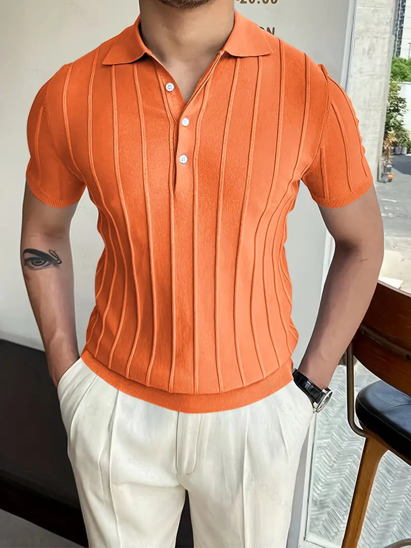 London | Vertikal gestreiftes Hemd für Herrenlook