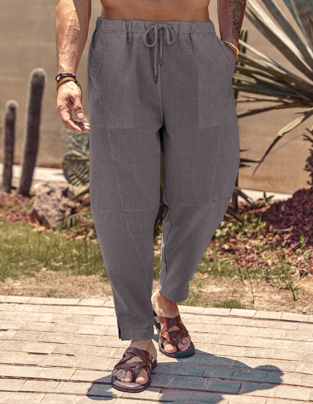 Simon | Bequeme Leinenhose mit Stretchbund