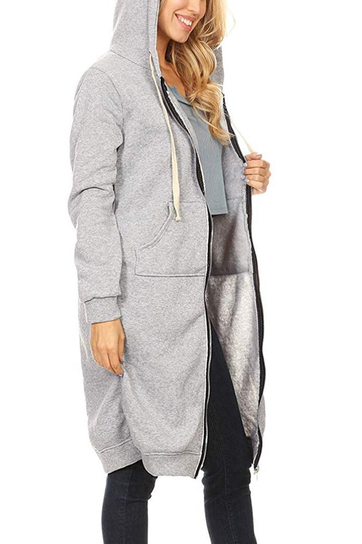 Sweatshirt | Übergroß mit langer Kapuze und Zipper