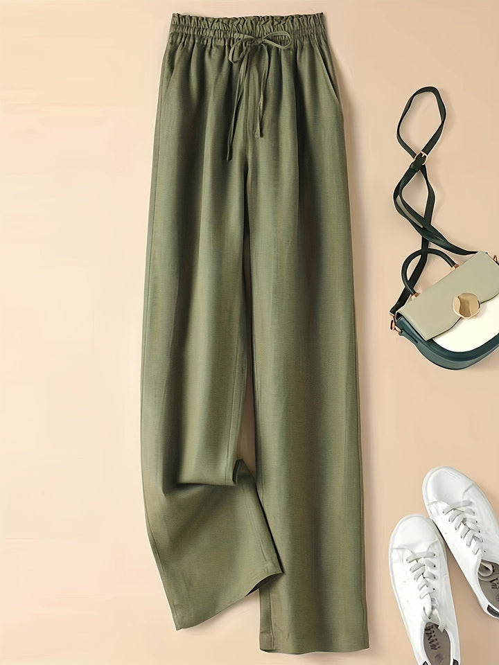 Paula | Leinenhose mit hohem Bund und Leichtigkeit