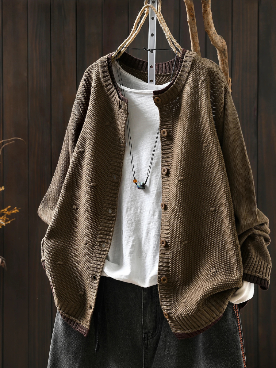 Nora | Feinstrickcardigan mit dekorativer Struktur