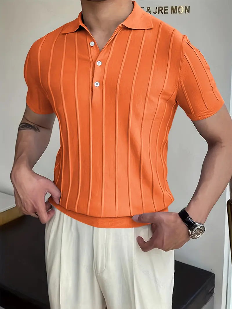 London | Vertikal gestreiftes Hemd für Herrenlook